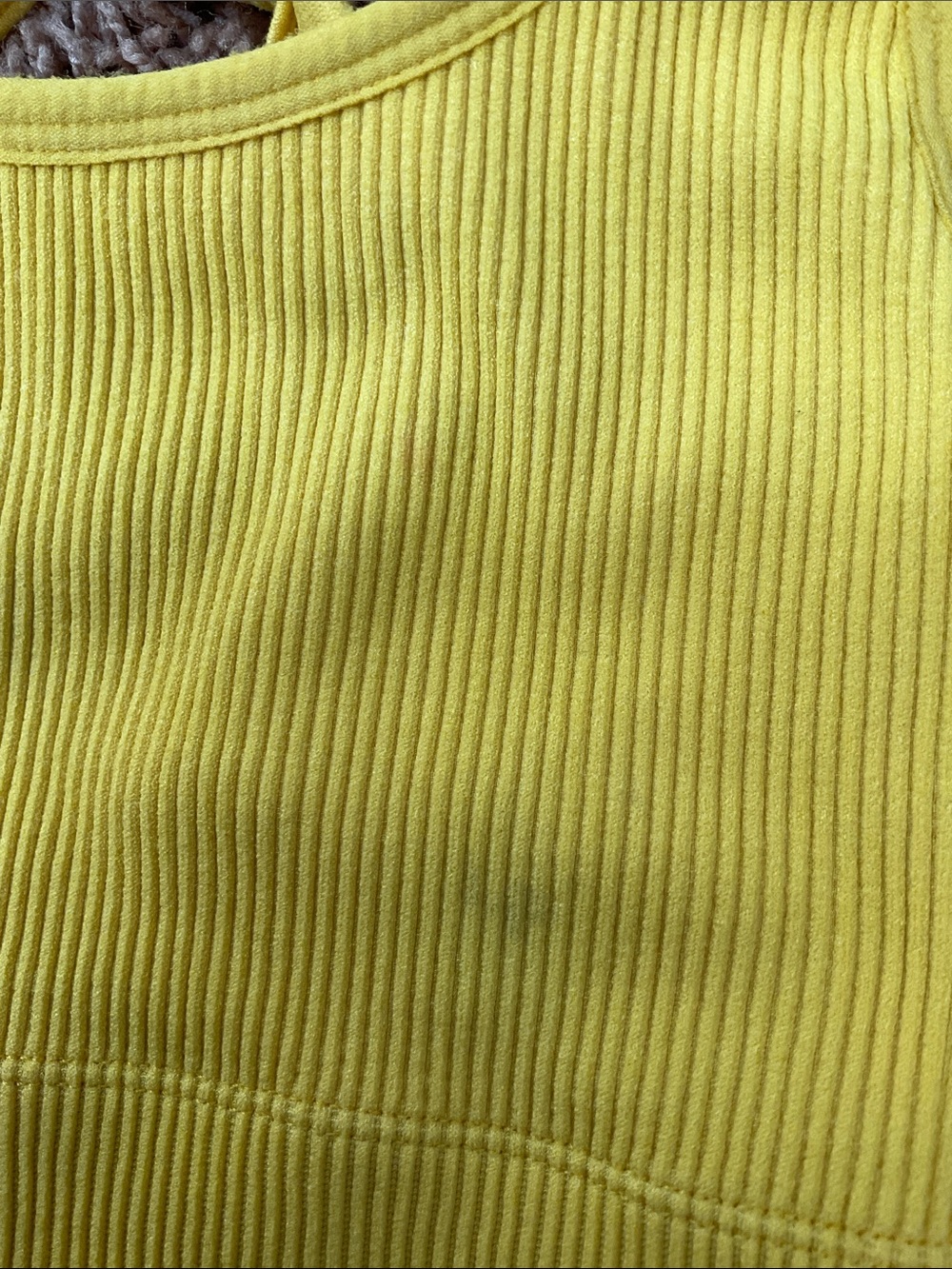Forever 21 Yellow Ribbed Racerback Sports Bra - Picture 6 of 7